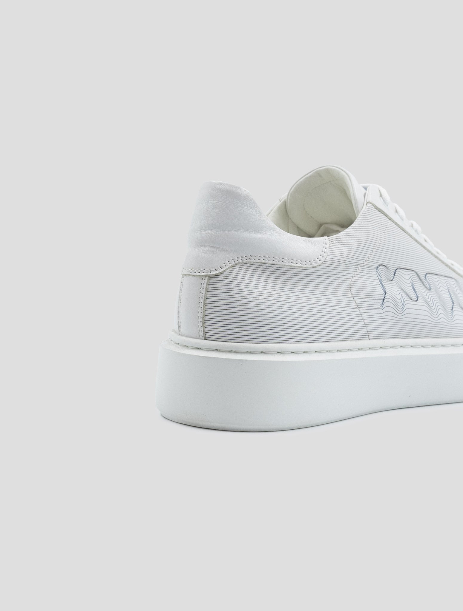 Kiton Knt White Leather Sneakers