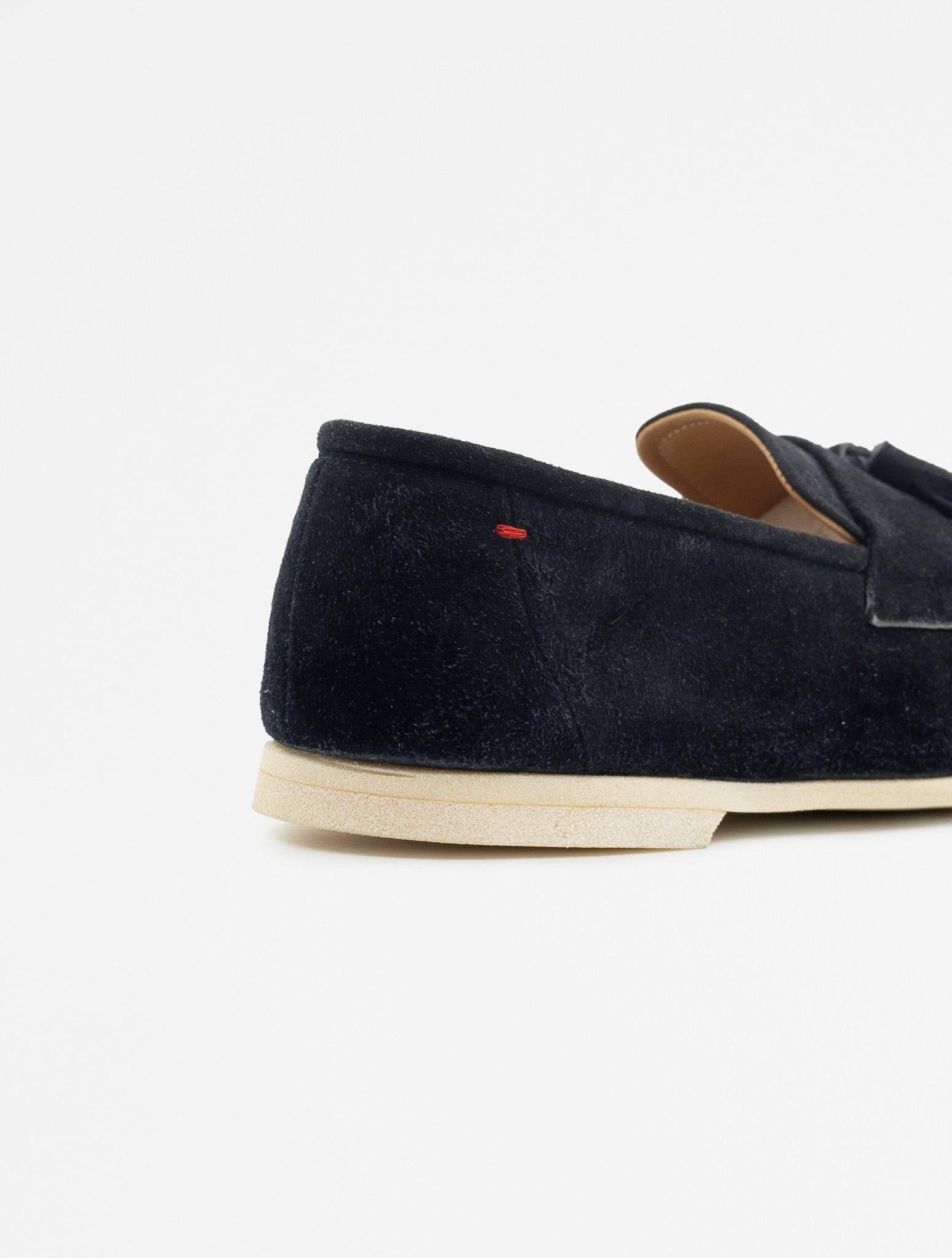 Kiton Blue Leather Suede Loafers