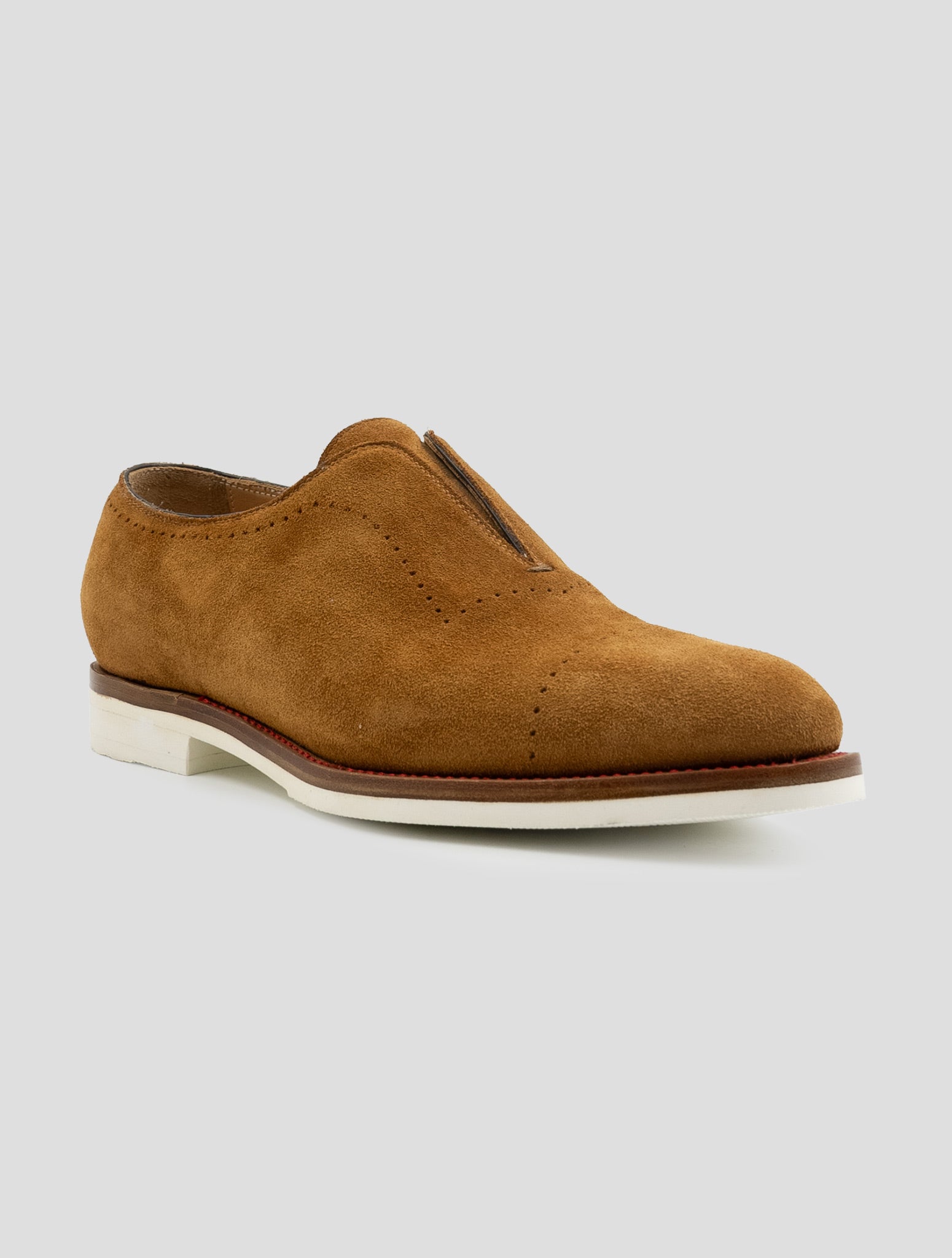 Kiton Brown Leather Suede Loafers