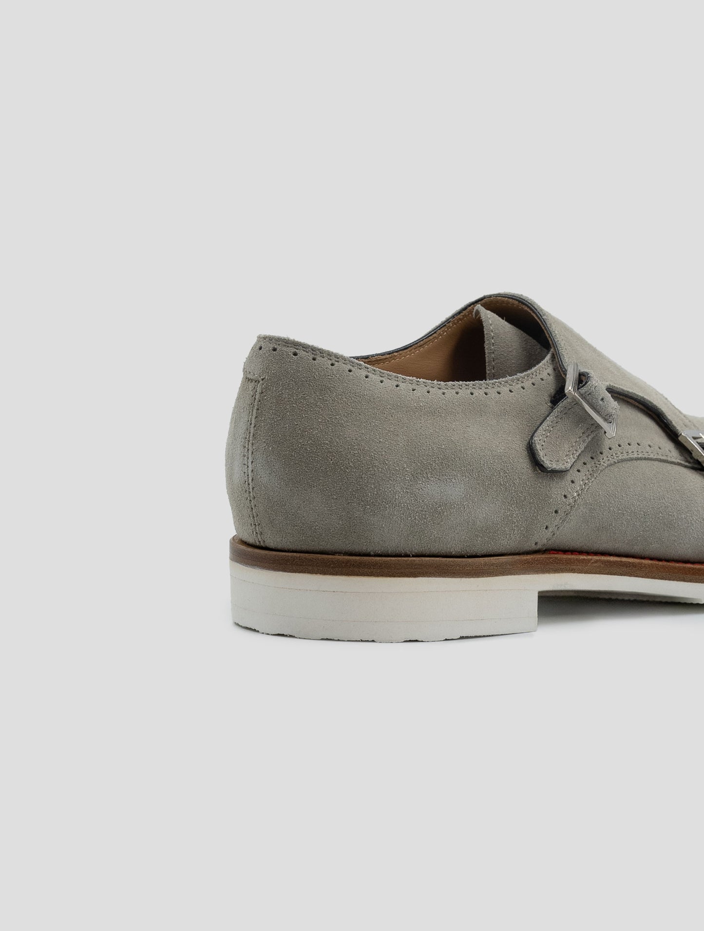 Kiton Gray Leather Suede Loafers