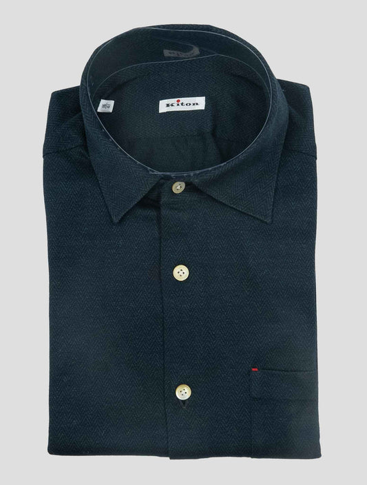Kiton Green Cotton Shirt Nerano