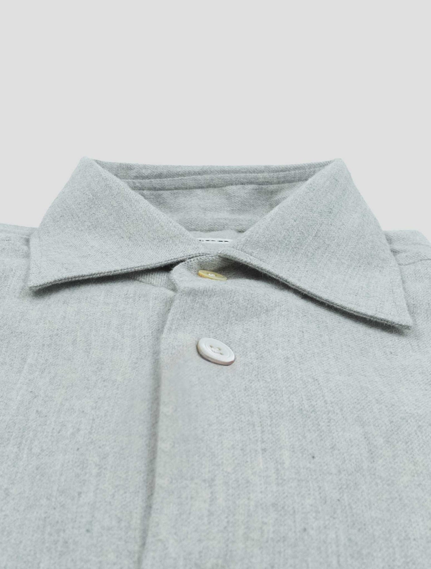 Kiton Gray Cotton Shirt Nerano