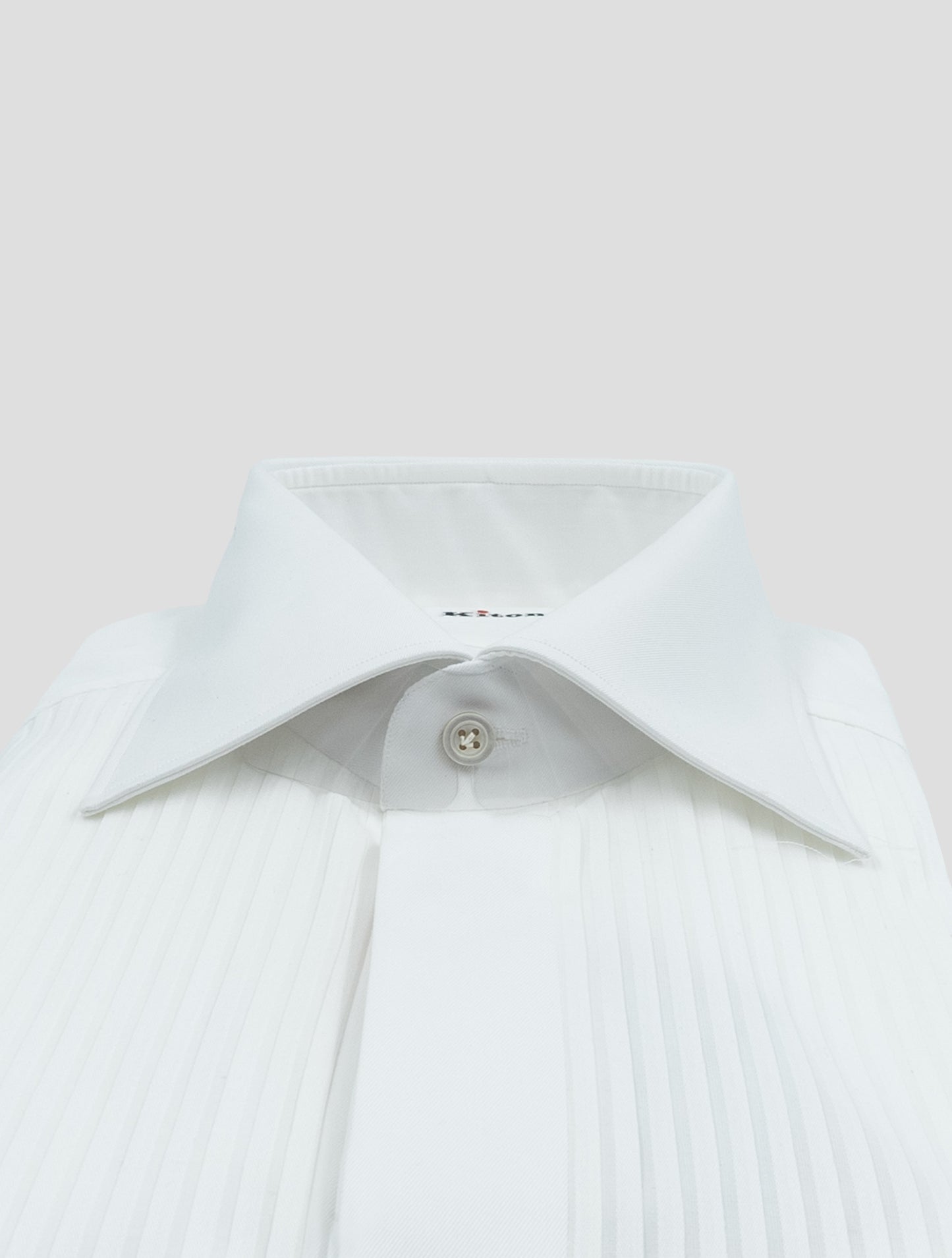 Kiton White Cotton French Cuff Shirt