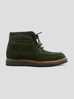 Kiton Green Leather Suede Boots