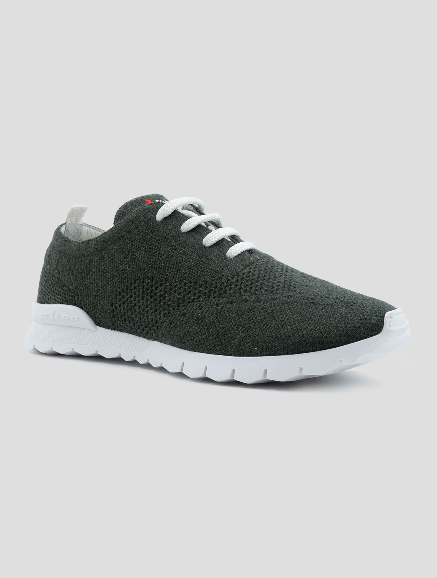 Kiton Green Cashmere Pl Sneakers