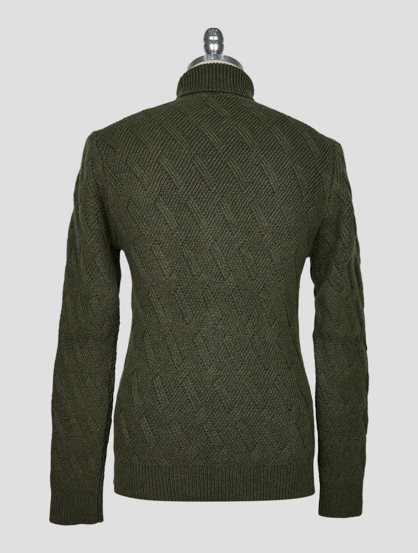 Kiton Green Cashmere Sweater Turtleneck