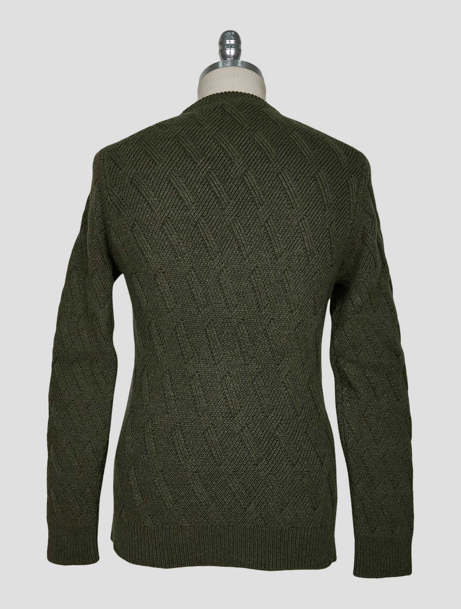 Kiton Green Cashmere Sweater Crewneck