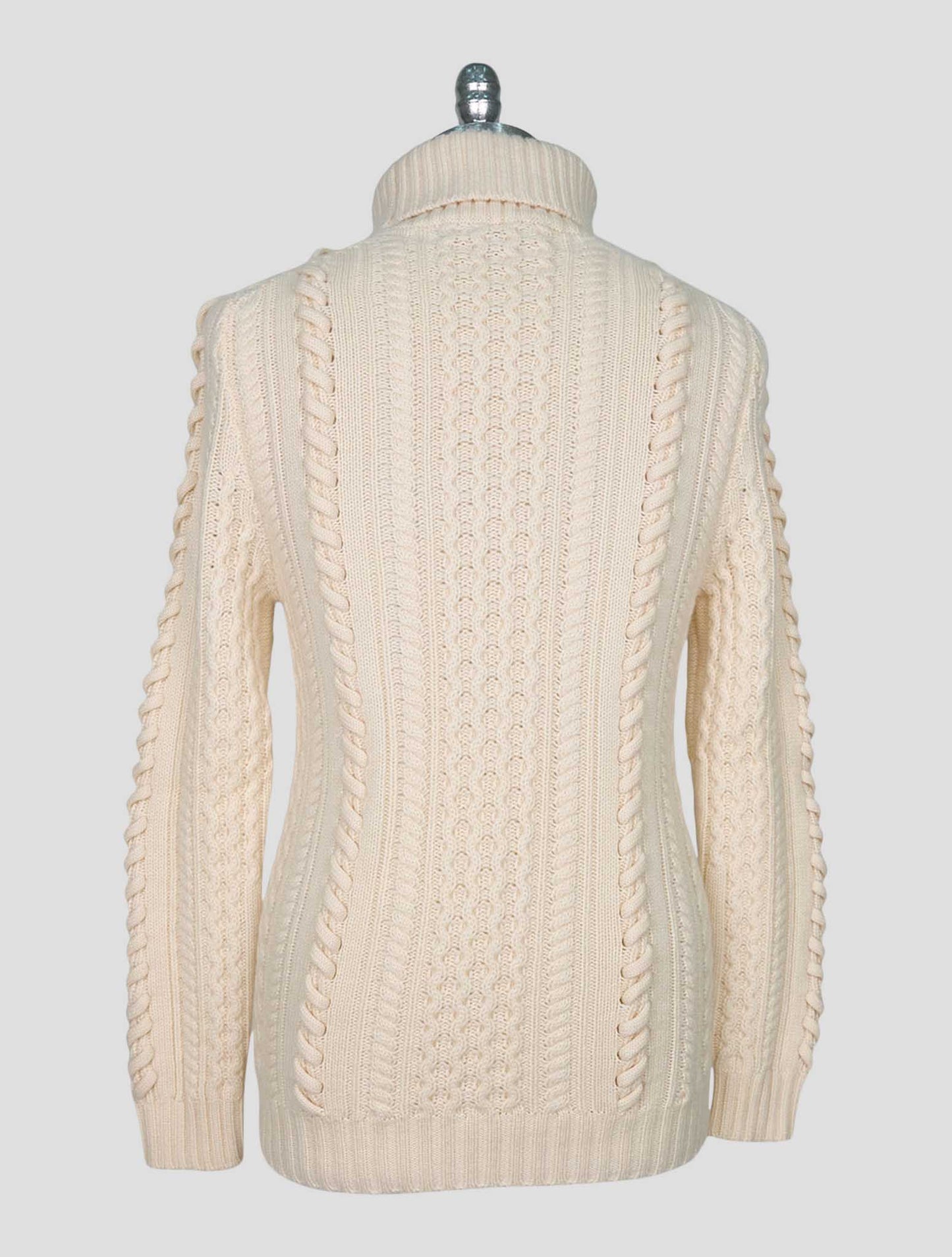 Kiton White Cashmere Sweater Turtleneck