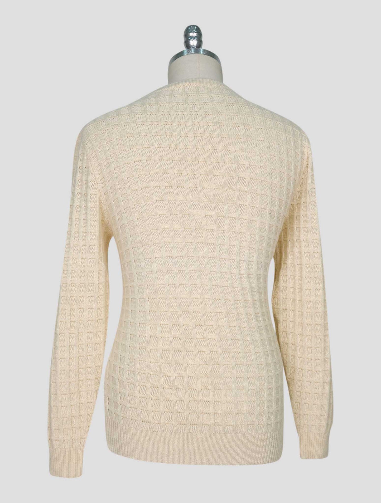 Kiton White Cashmere Sweater Crewneck