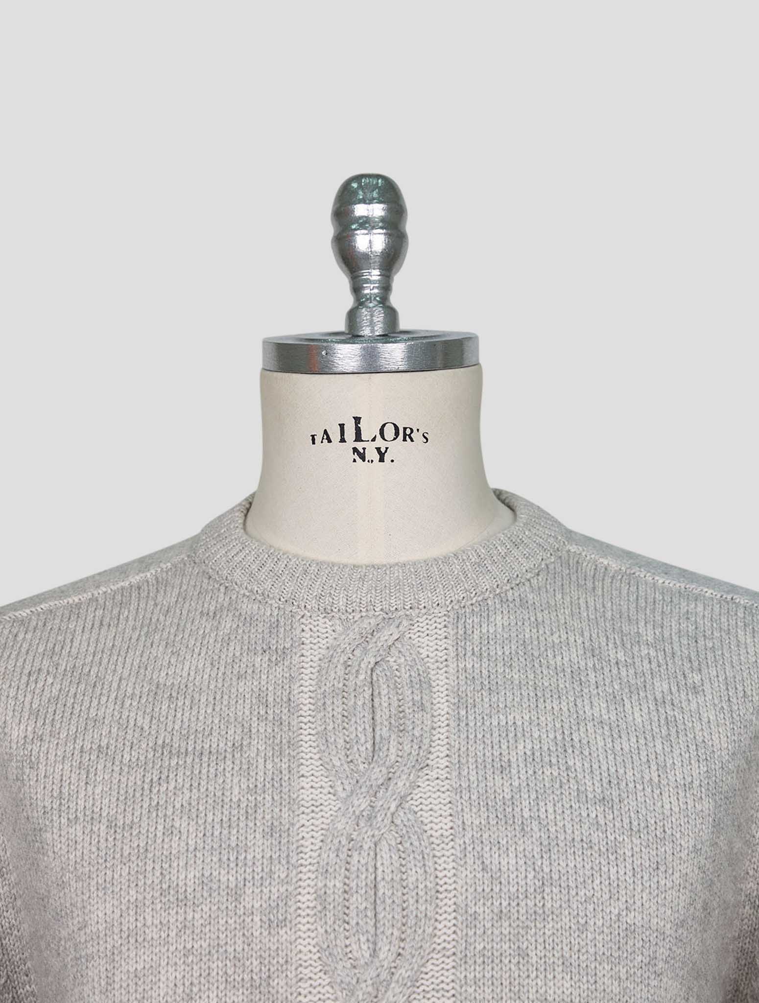 Kiton Gray Cashmere Sweater Crewneck
