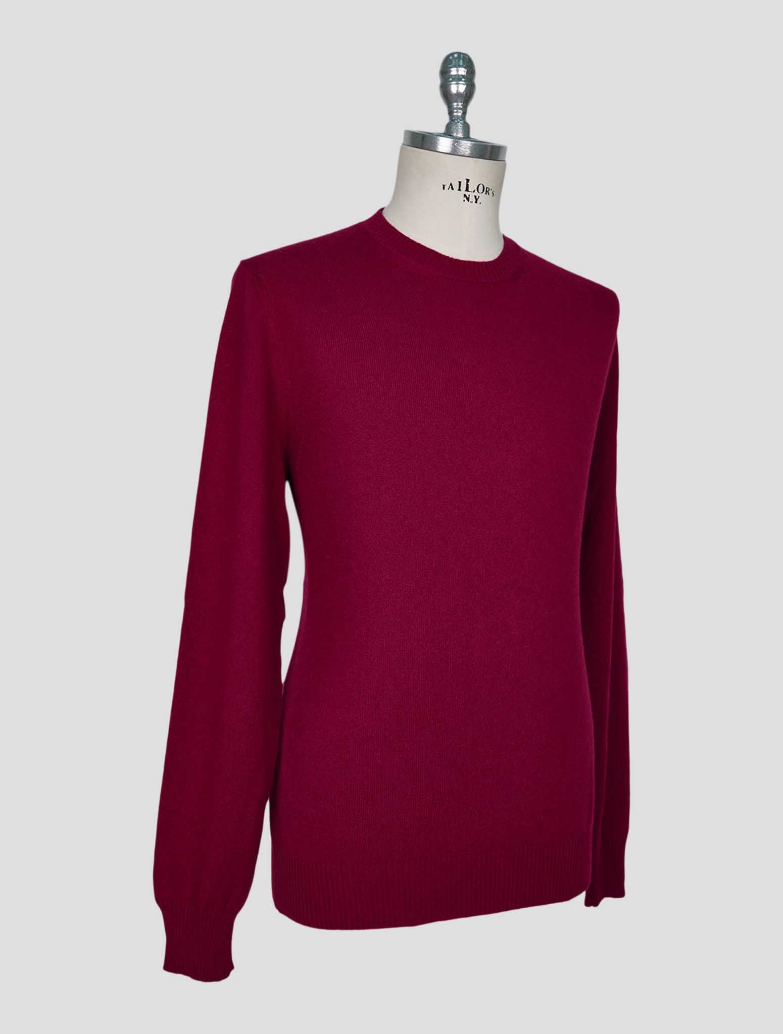 Kiton Red Cashmere Sweater Crewneck
