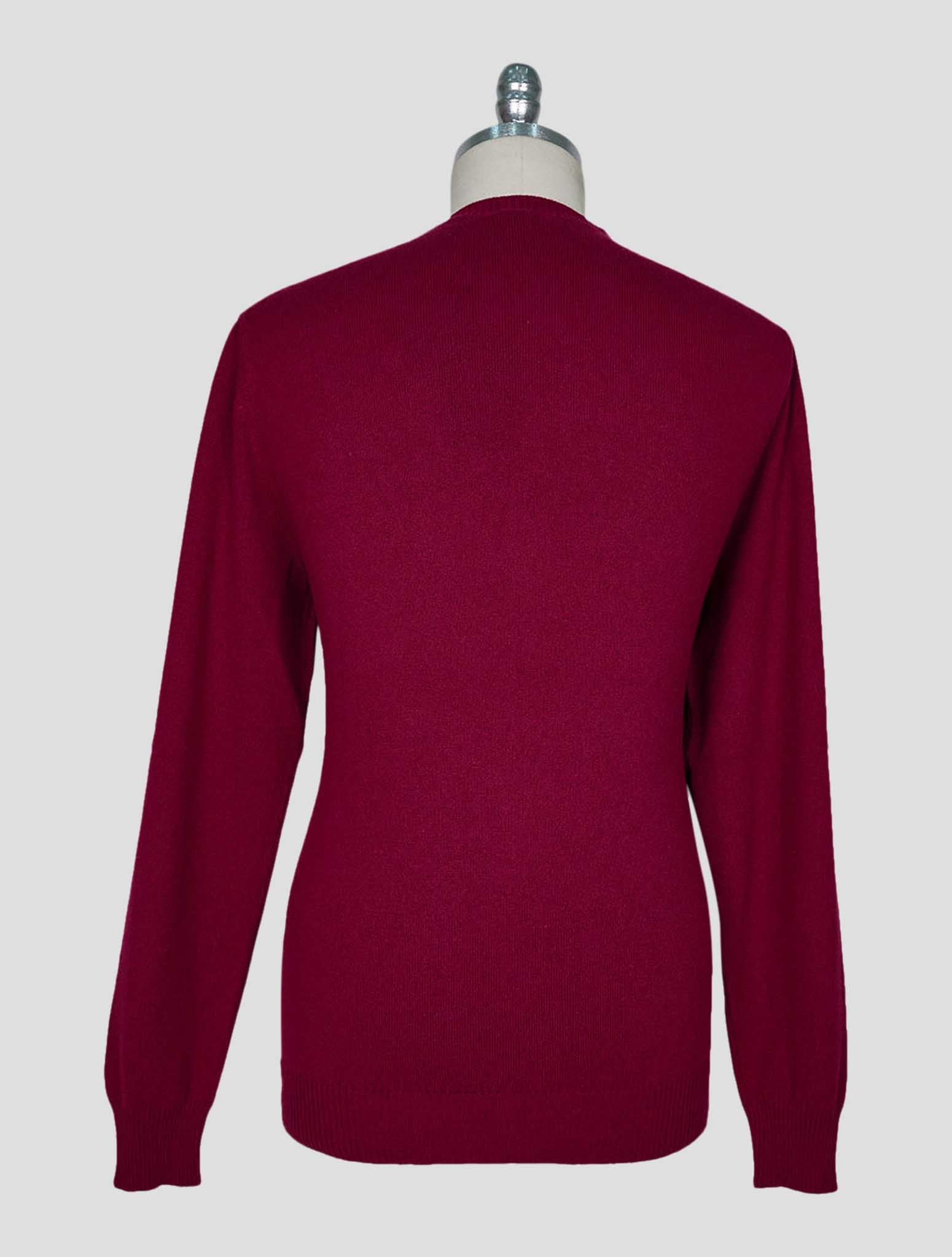 Kiton Red Cashmere Sweater Crewneck