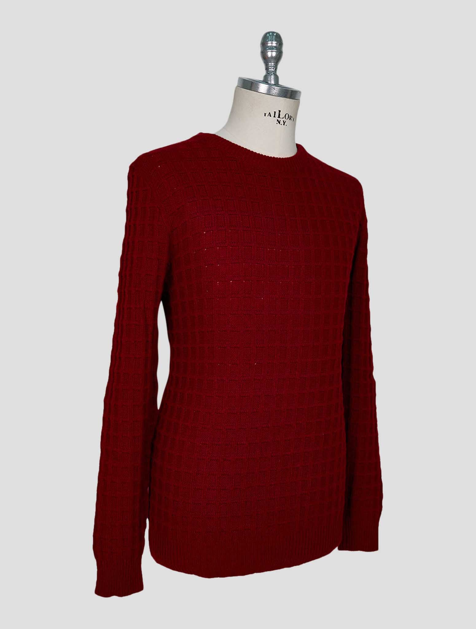 Kiton Burgundy Cashmere Sweater Crewneck