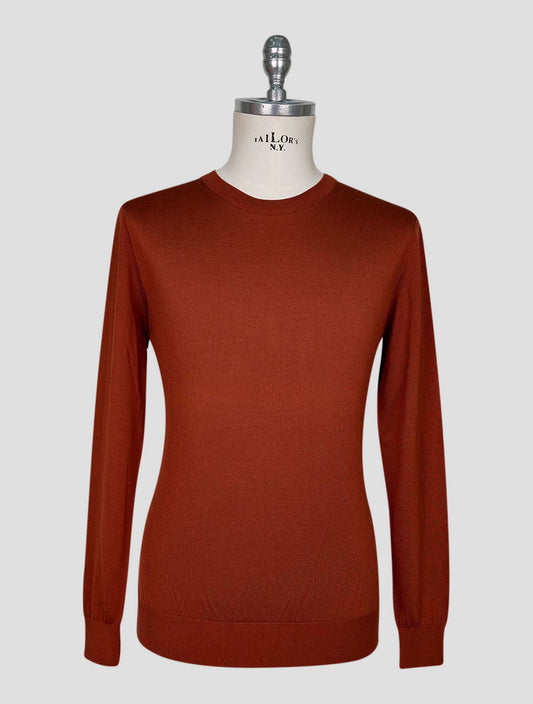 Kiton Burgundy Silk Sweater Crewneck