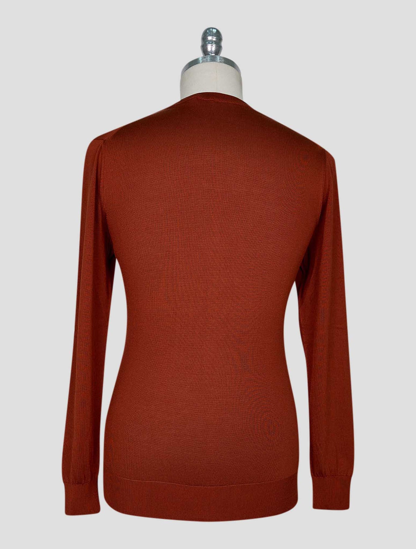 Kiton Burgundy Silk Sweater Crewneck