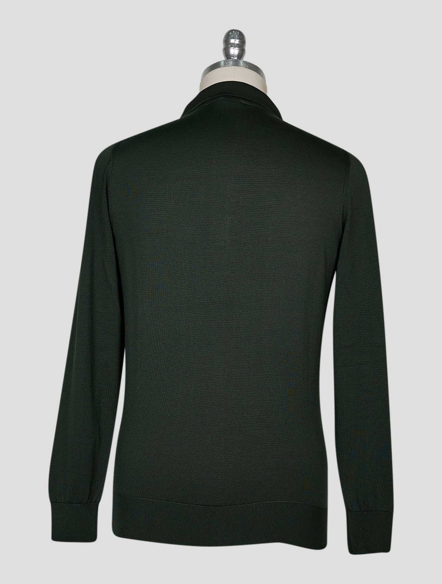 Kiton Green Silk Sweater Half Zip