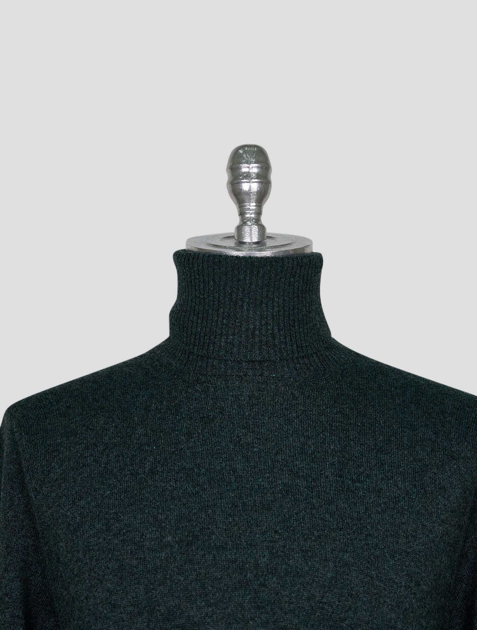 Kiton Green Cashmere Sweater Turtleneck