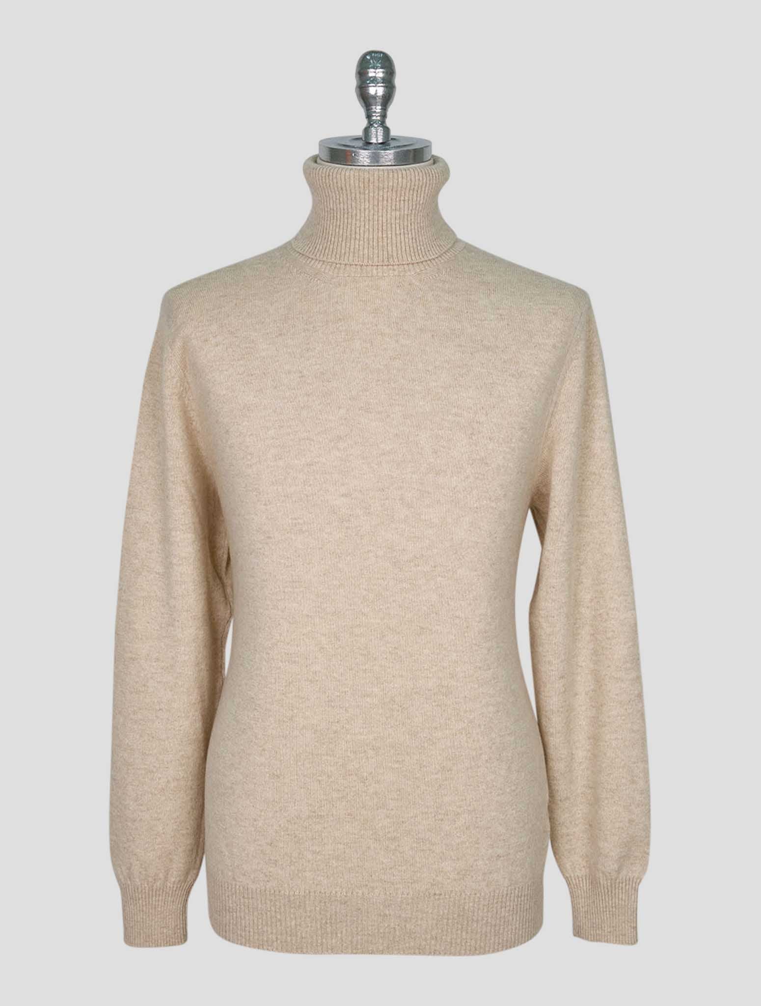 Kiton Beige Cashmere Sweater Turtleneck