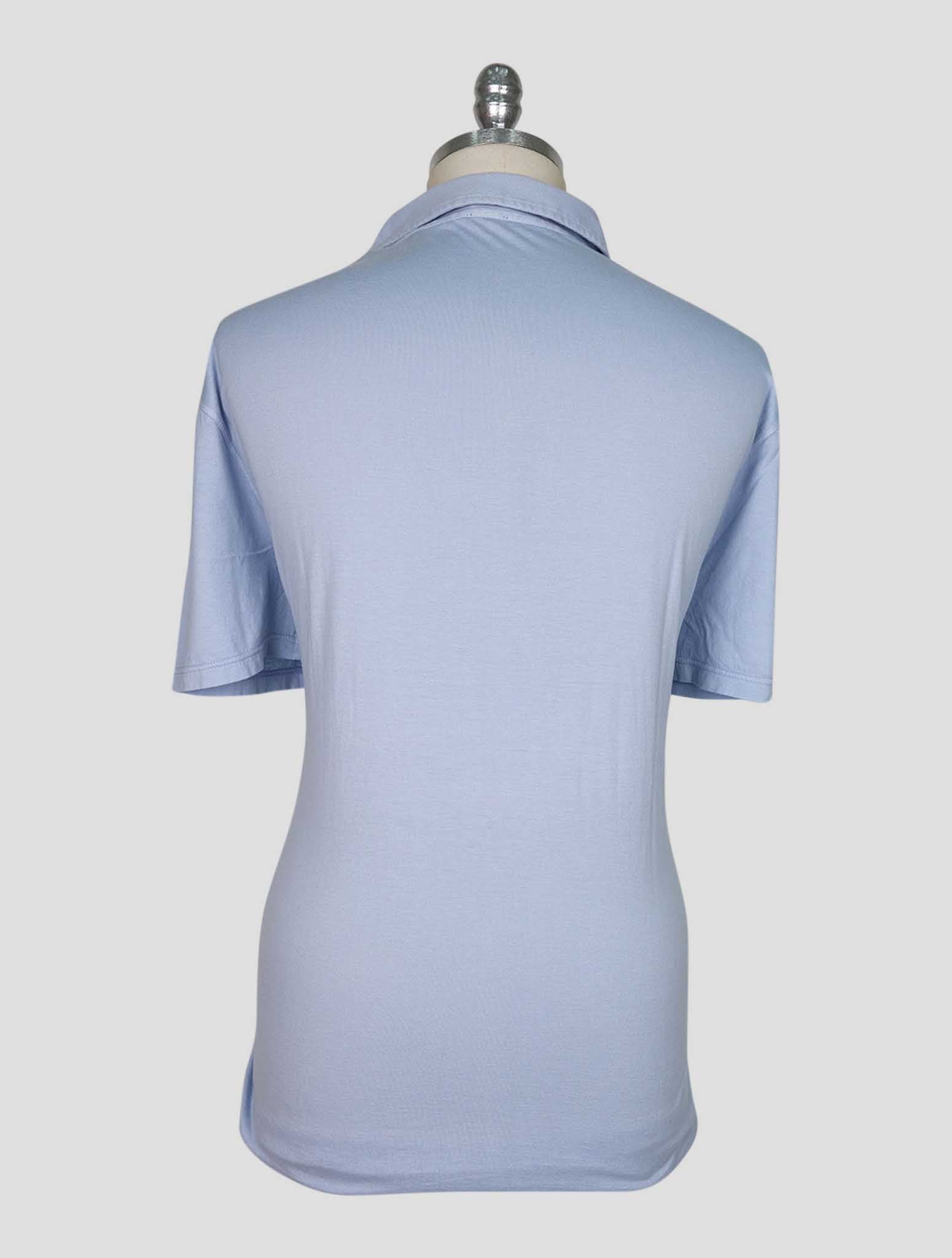 Kiton Light Blue Cotton Cashmere Polo