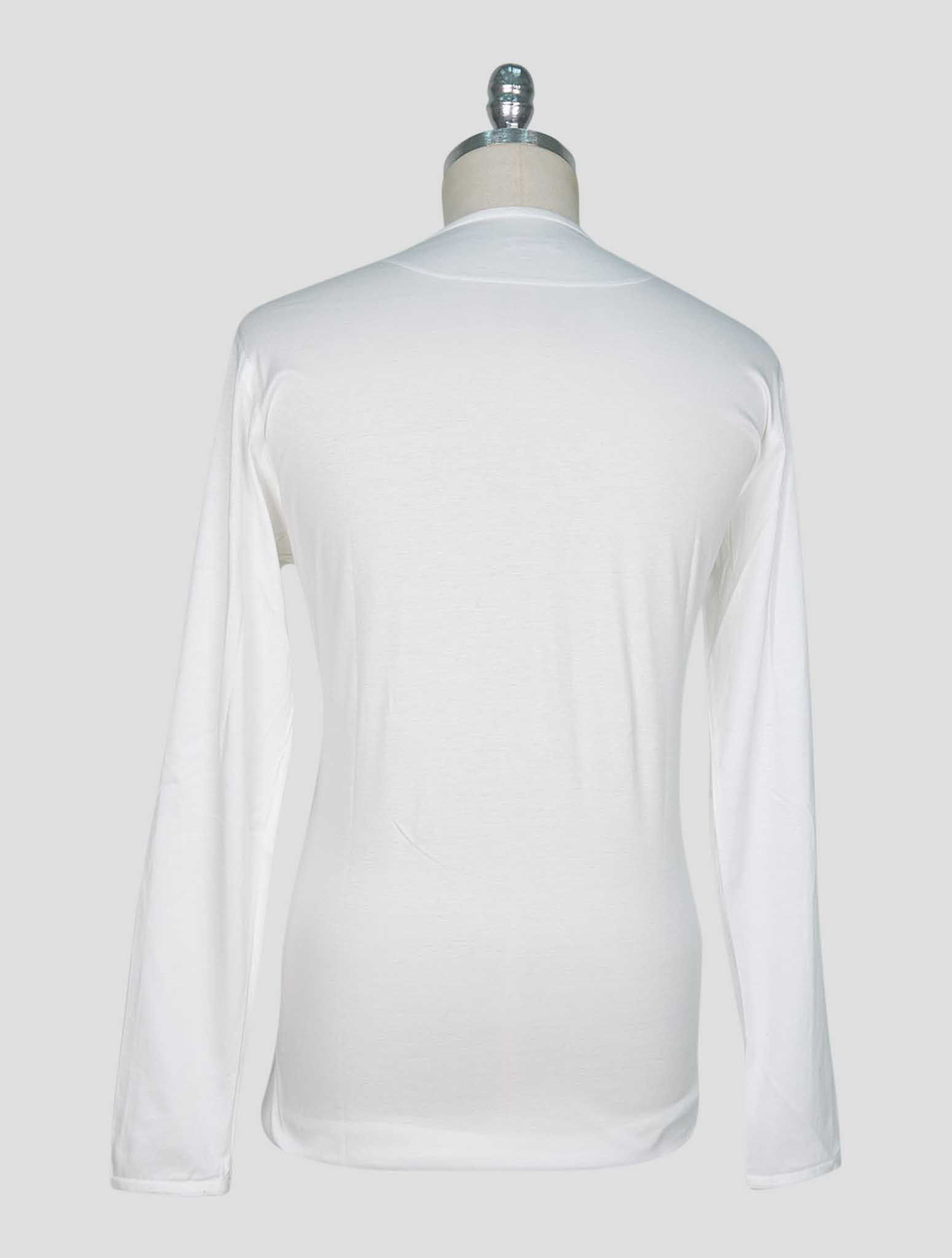 Kiton White Cotton Sweater Polo