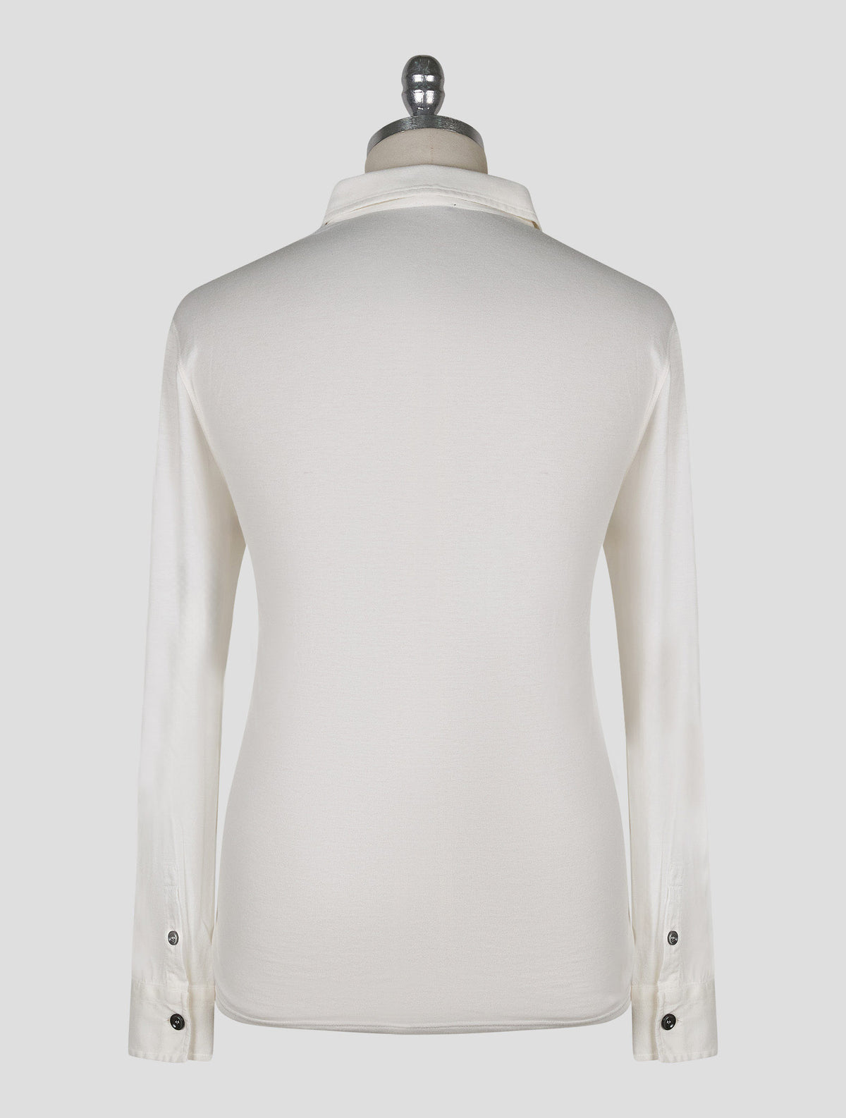 Kiton White Cotton Cashmere Sweater Polo