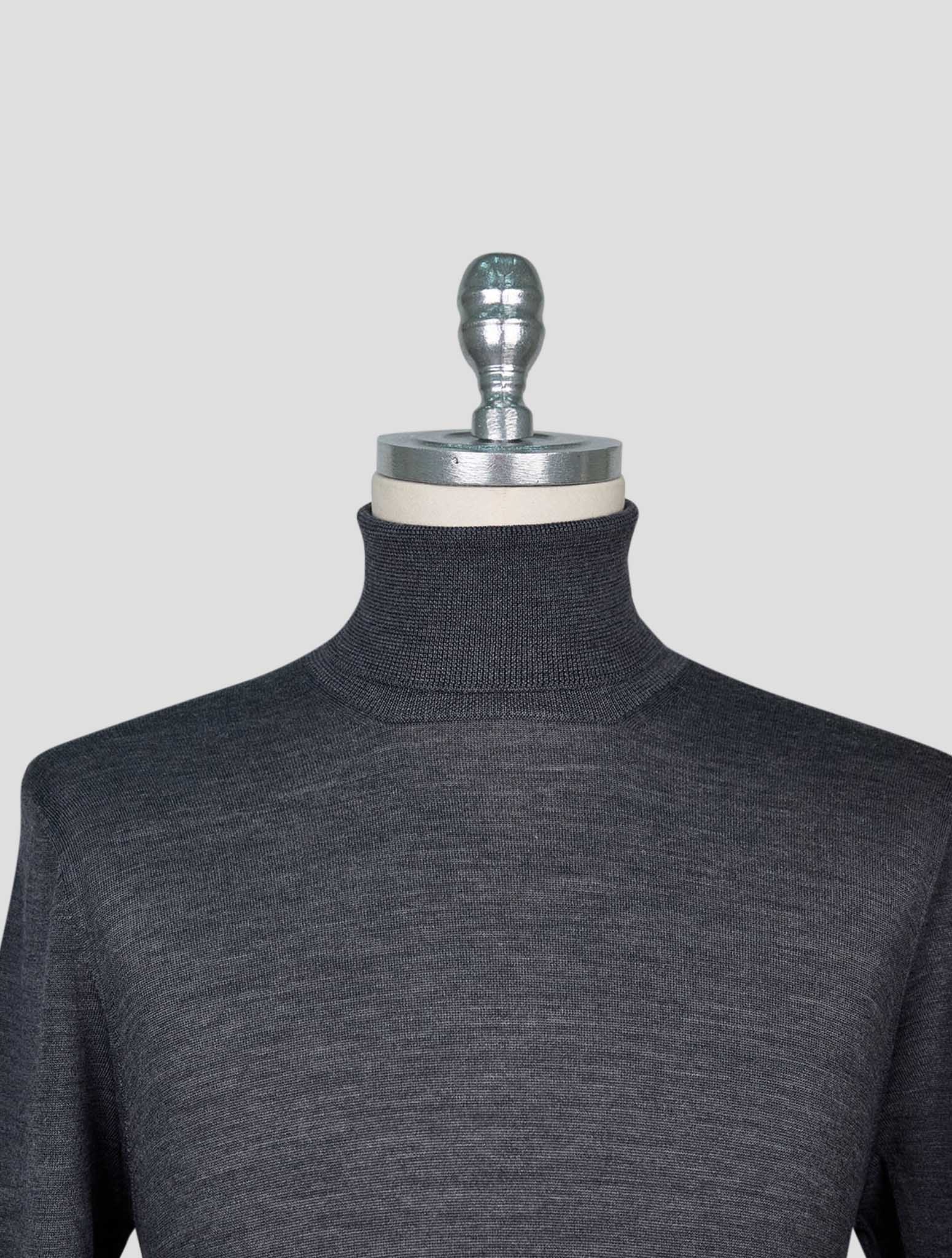Kiton Brown Wool Sweater Turtleneck