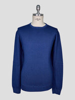 Kiton Blue Wool Sweater Crewneck