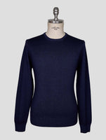 Kiton Blue Wool Sweater Crewneck