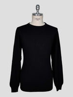 Kiton Black Wool Sweater Crewneck