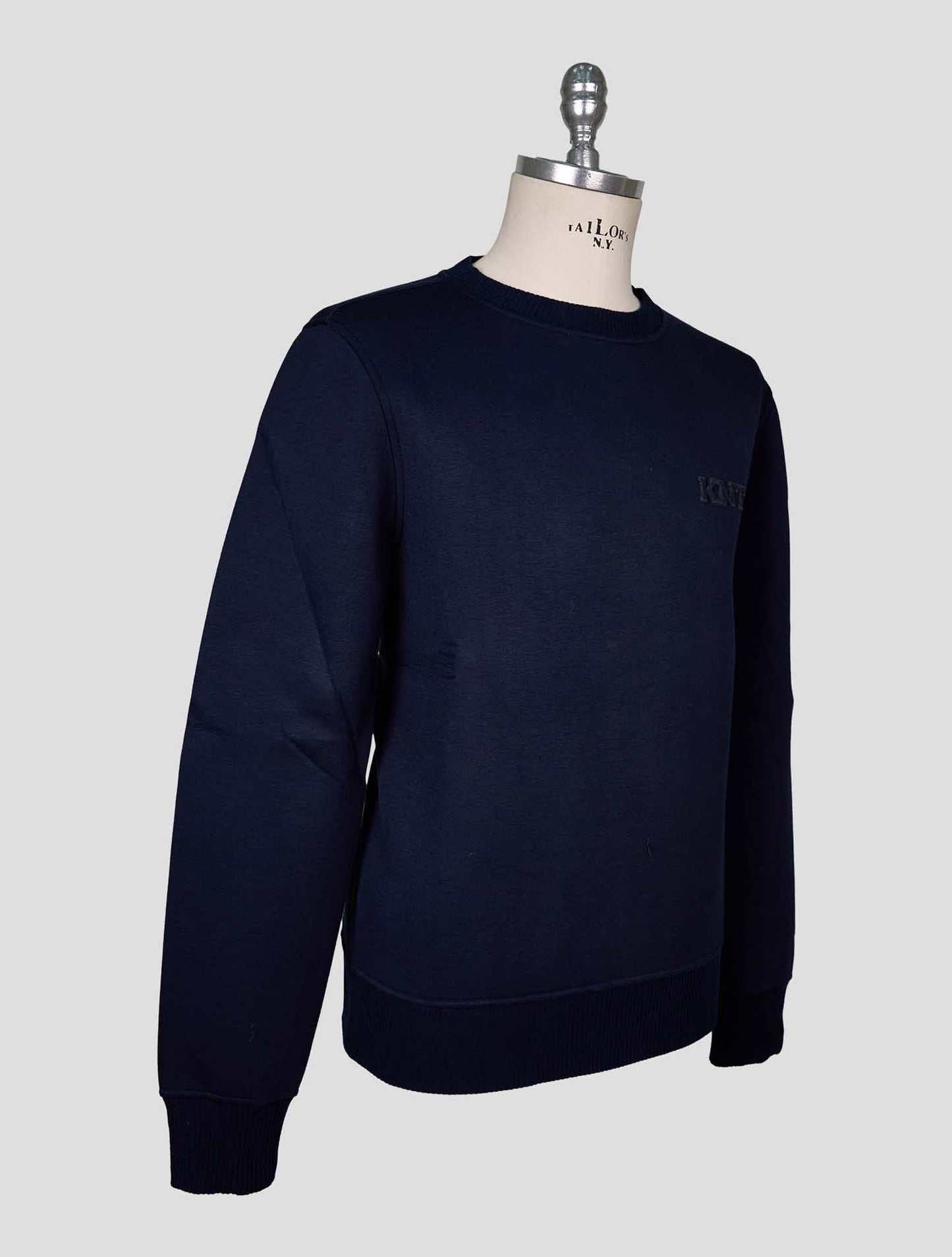 Kiton Knt Blue Viscose Ea Sweater Crewneck