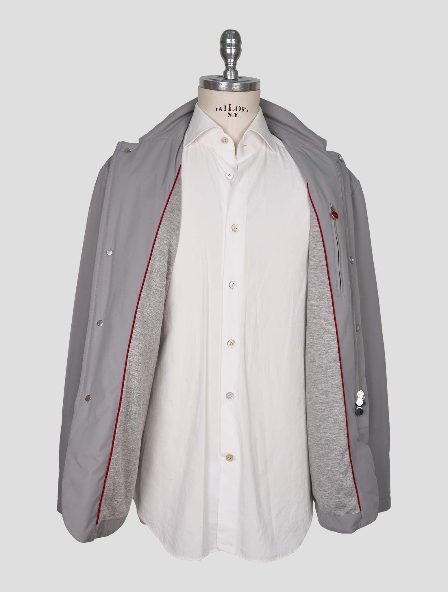 Kiton Gray Pl Viscose Ea Coat