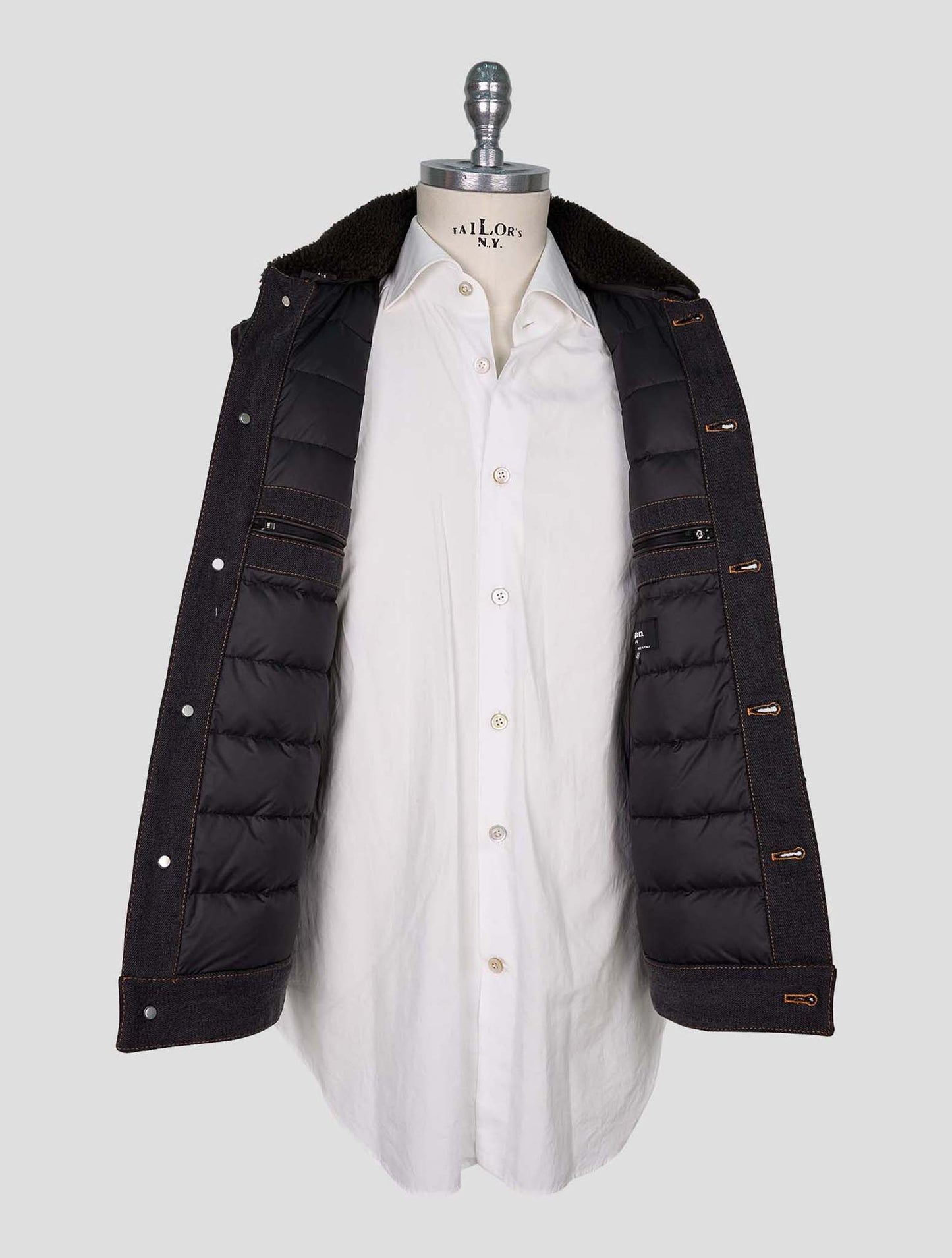 Kiton Gray Cotton Pl Gilet