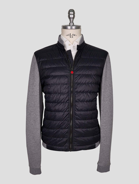 Kiton Gray Cotton Cashmere Coat