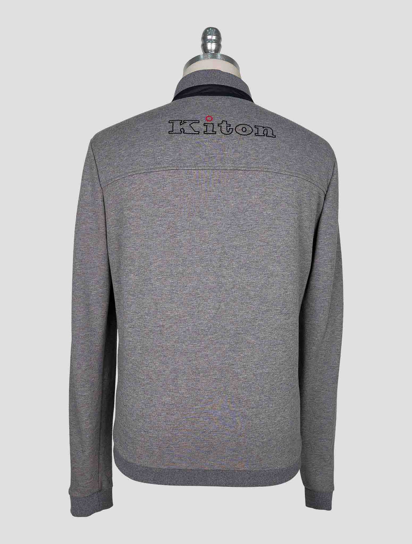 Kiton Gray Cotton Cashmere Coat