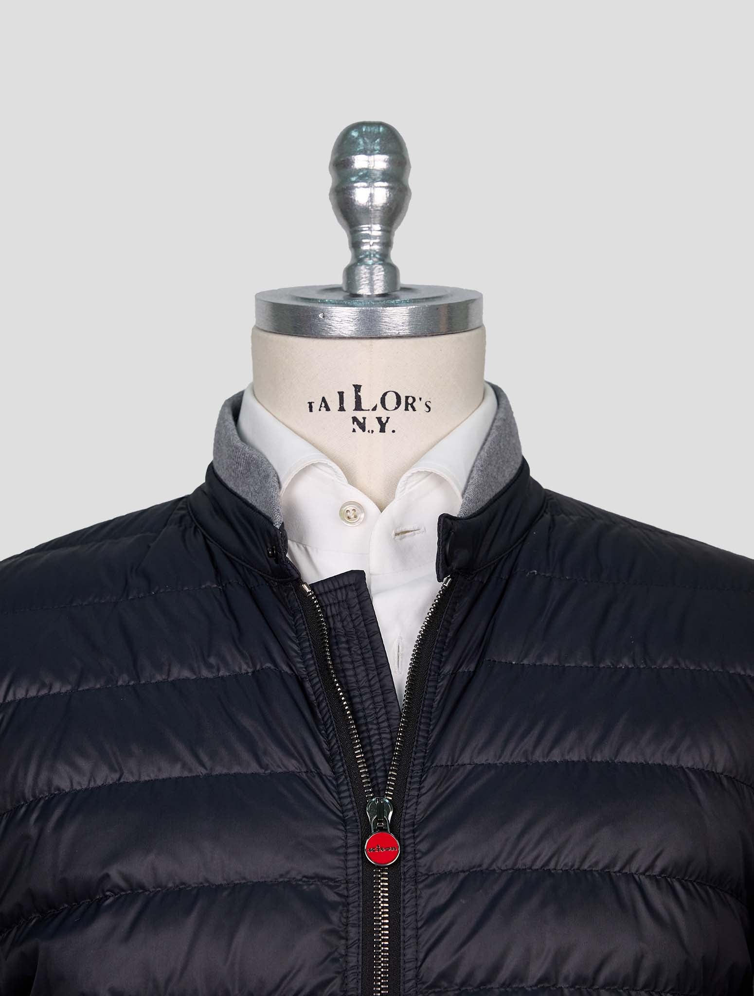 Kiton Gray Cotton Cashmere Coat