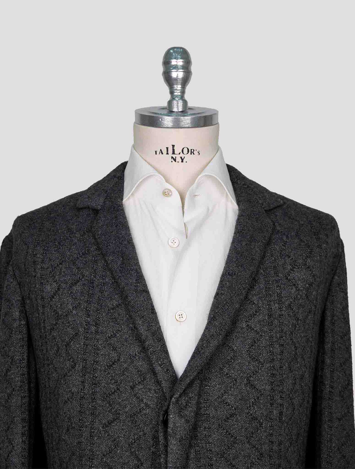 Kiton Knt Gray Cashmere Overcoat