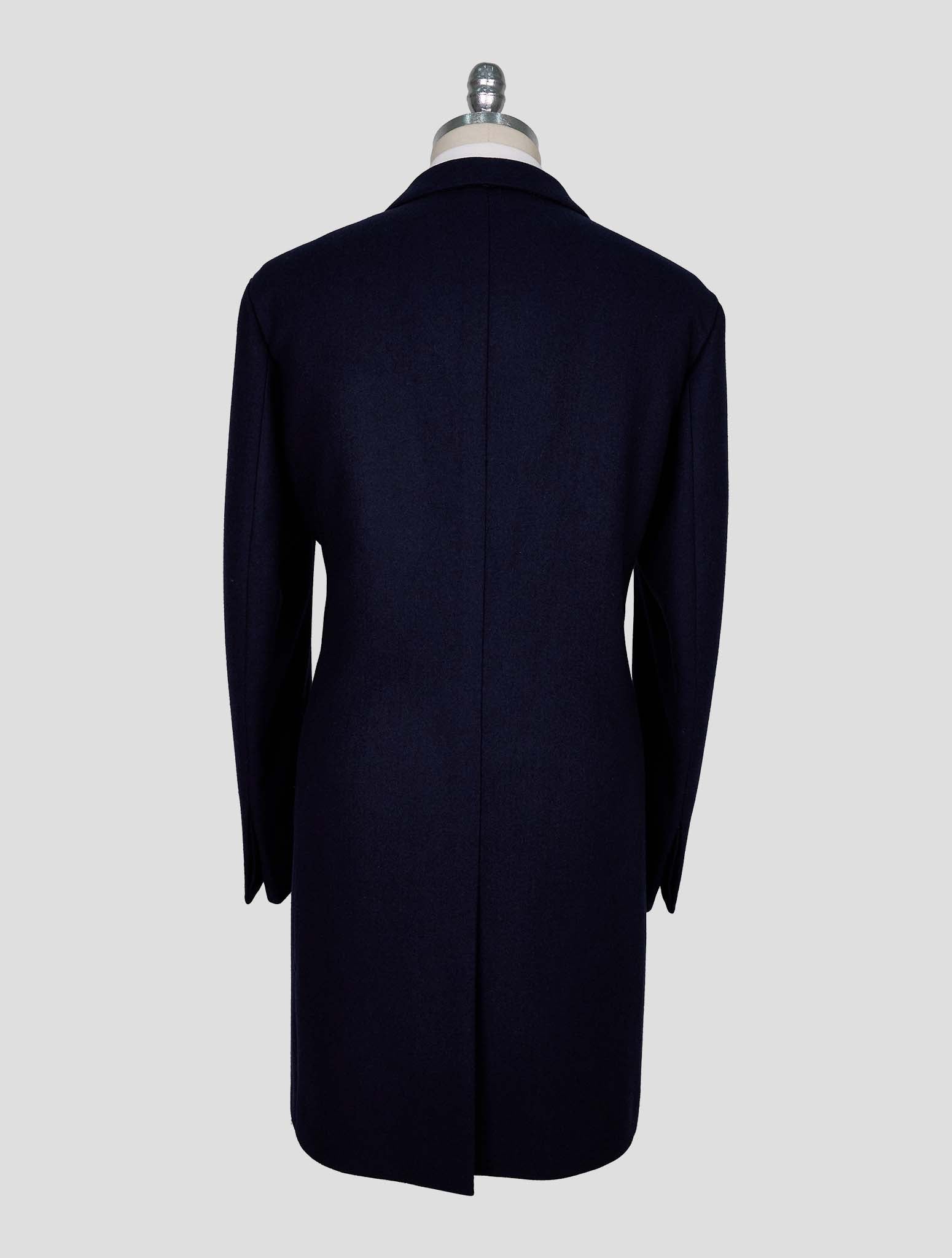 Kiton Blue Virgin Wool 14 Micron Overcoat