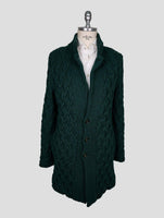Kiton Dark Green Cashmere Mink Fur Sweater Coat