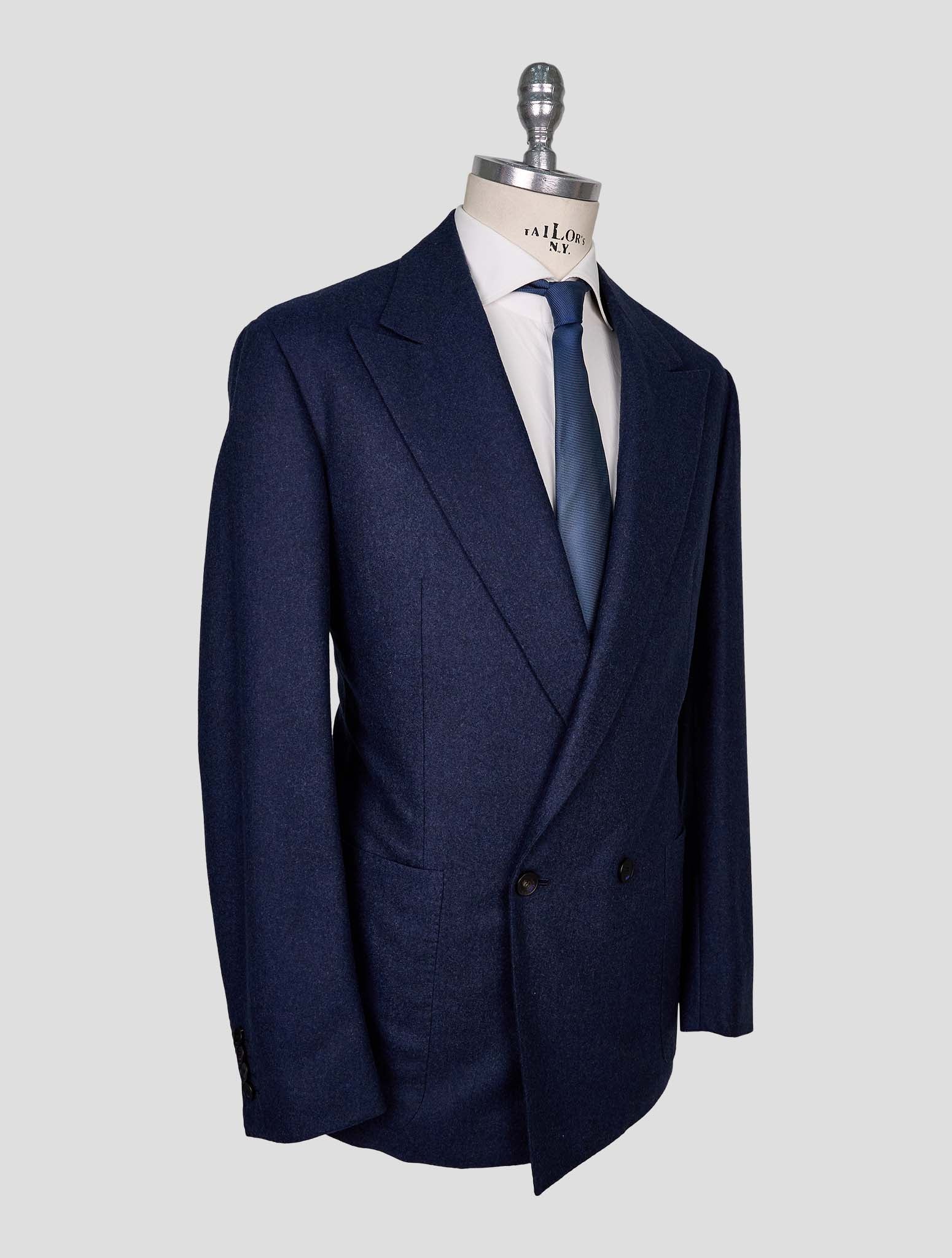 Kiton Blue Wool Blazer