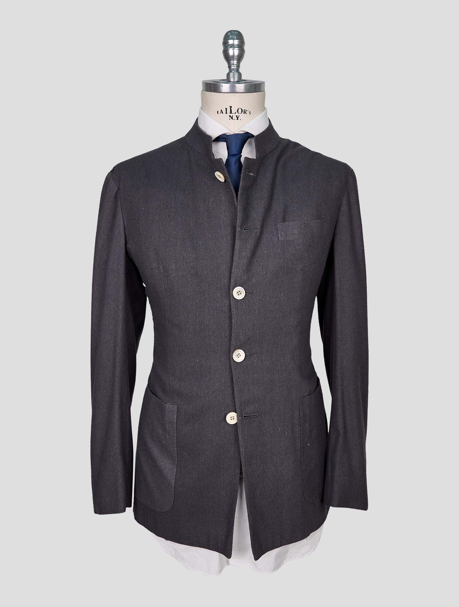 Kiton Gray Silk Blazer