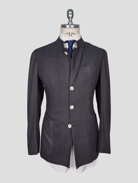 Kiton Gray Silk Blazer