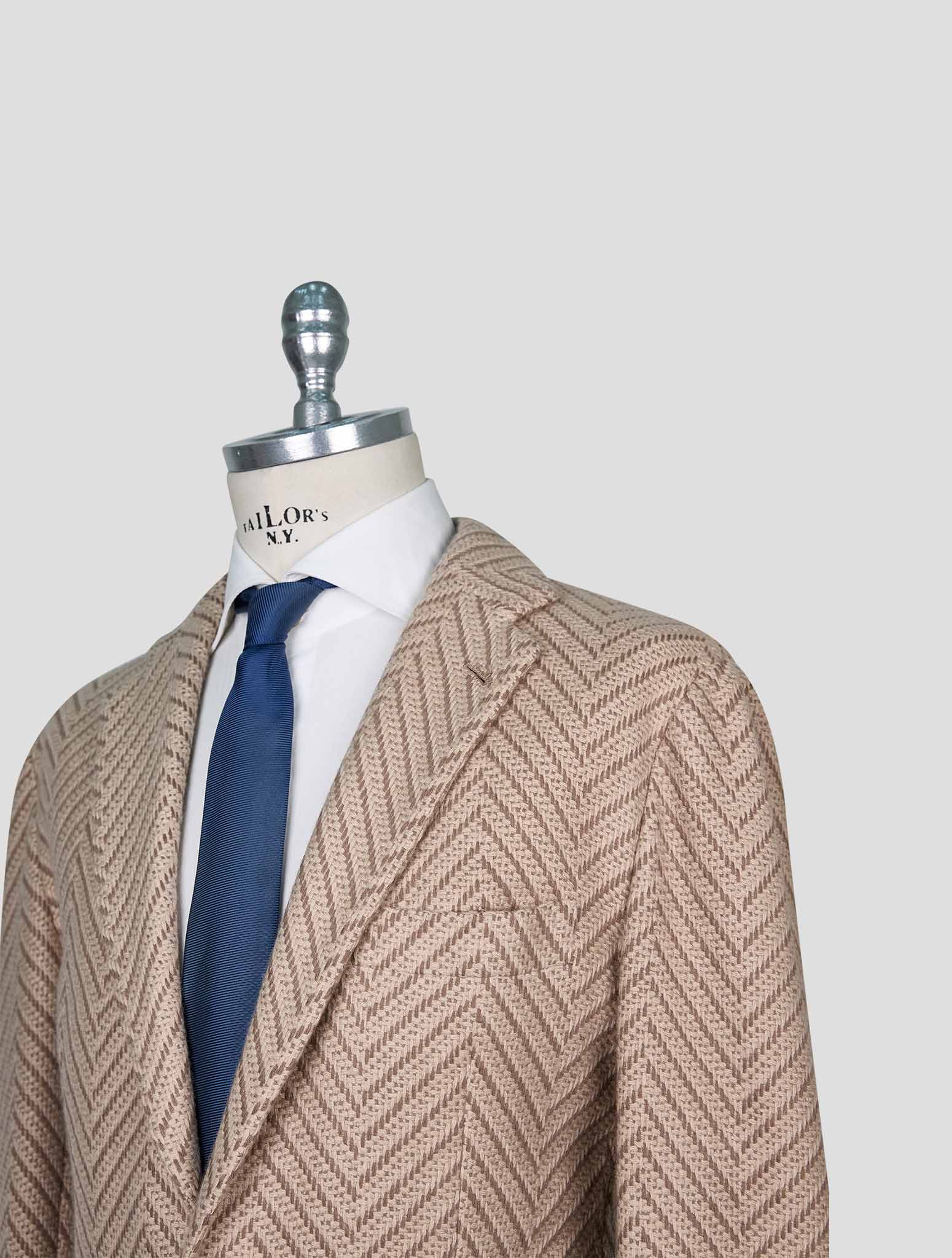 Kiton Brown Beige Cashmere Blazer