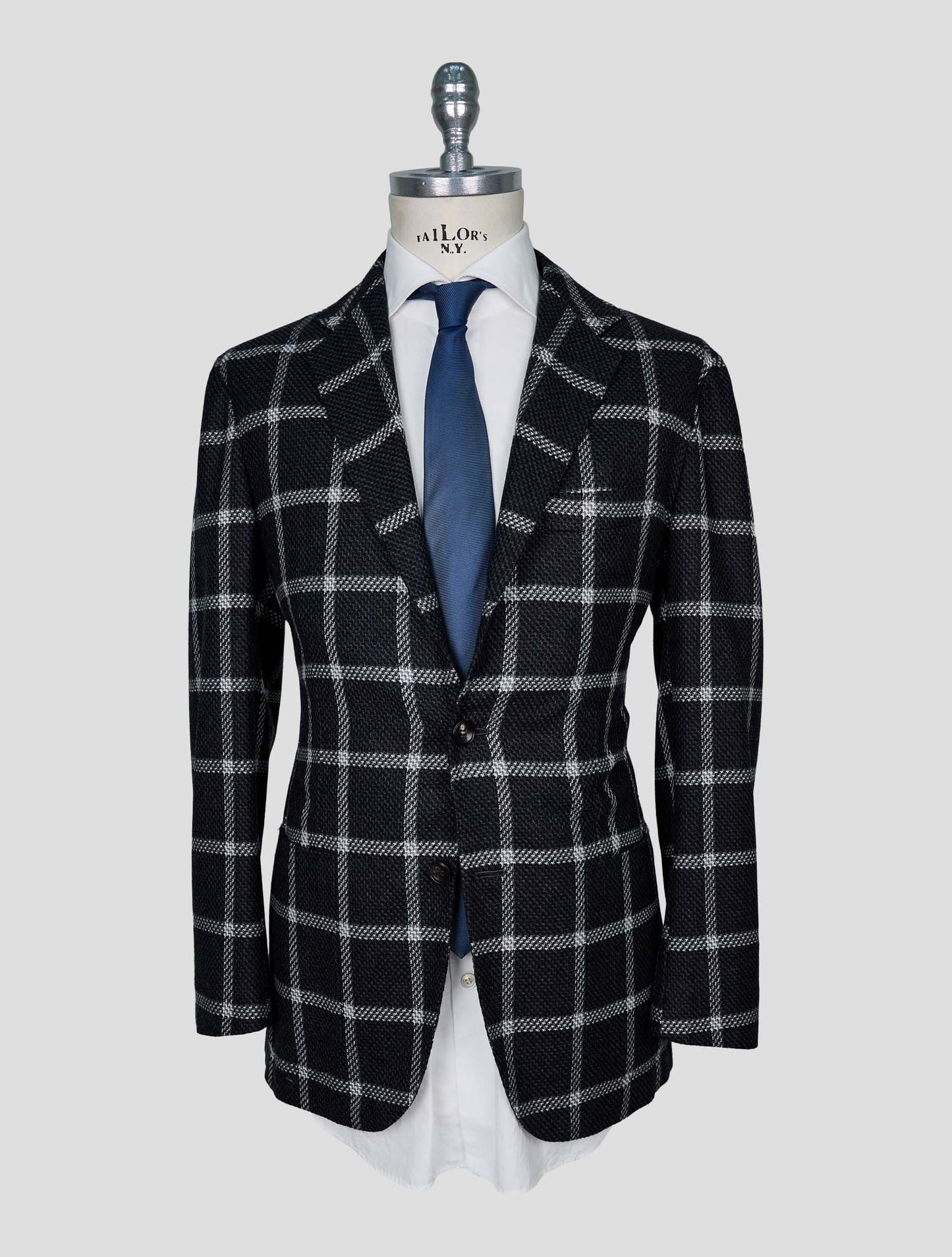 Kiton Gray White Cashmere Blazer