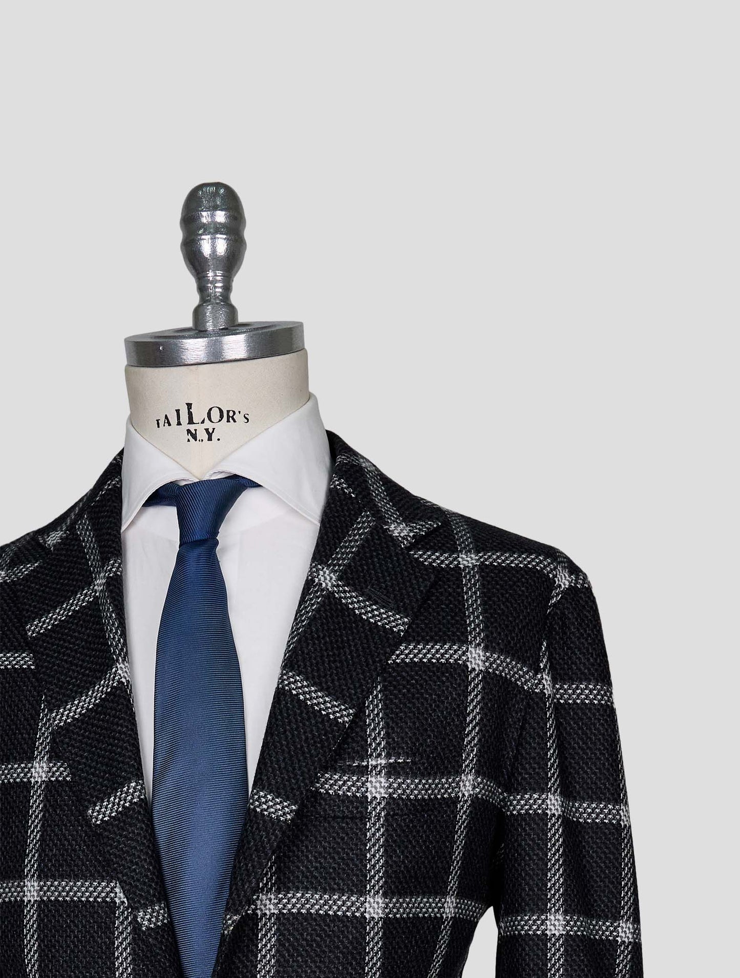 Kiton Gray White Cashmere Blazer