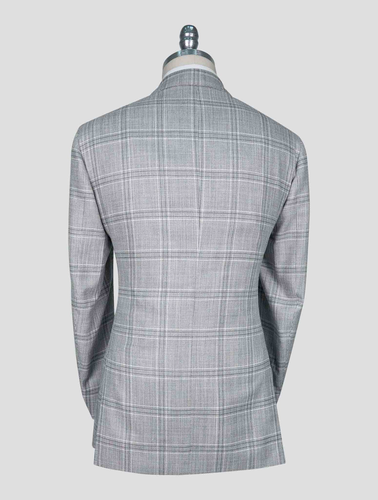 Kiton Gray White Cashmere Wool Silk Linen Blazer