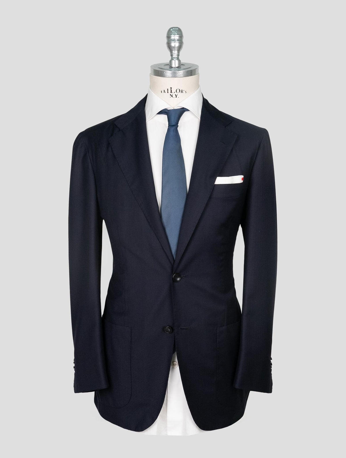 Kiton Blue Wool Suit