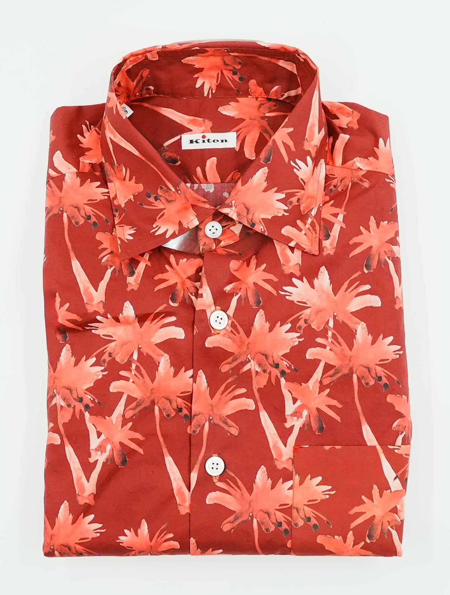Kiton Red Cotton Shirt