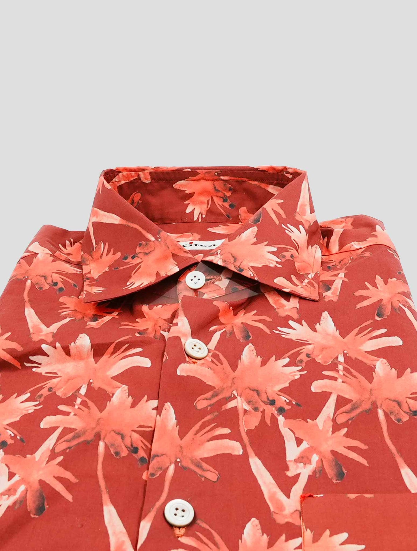 Kiton Red Cotton Shirt