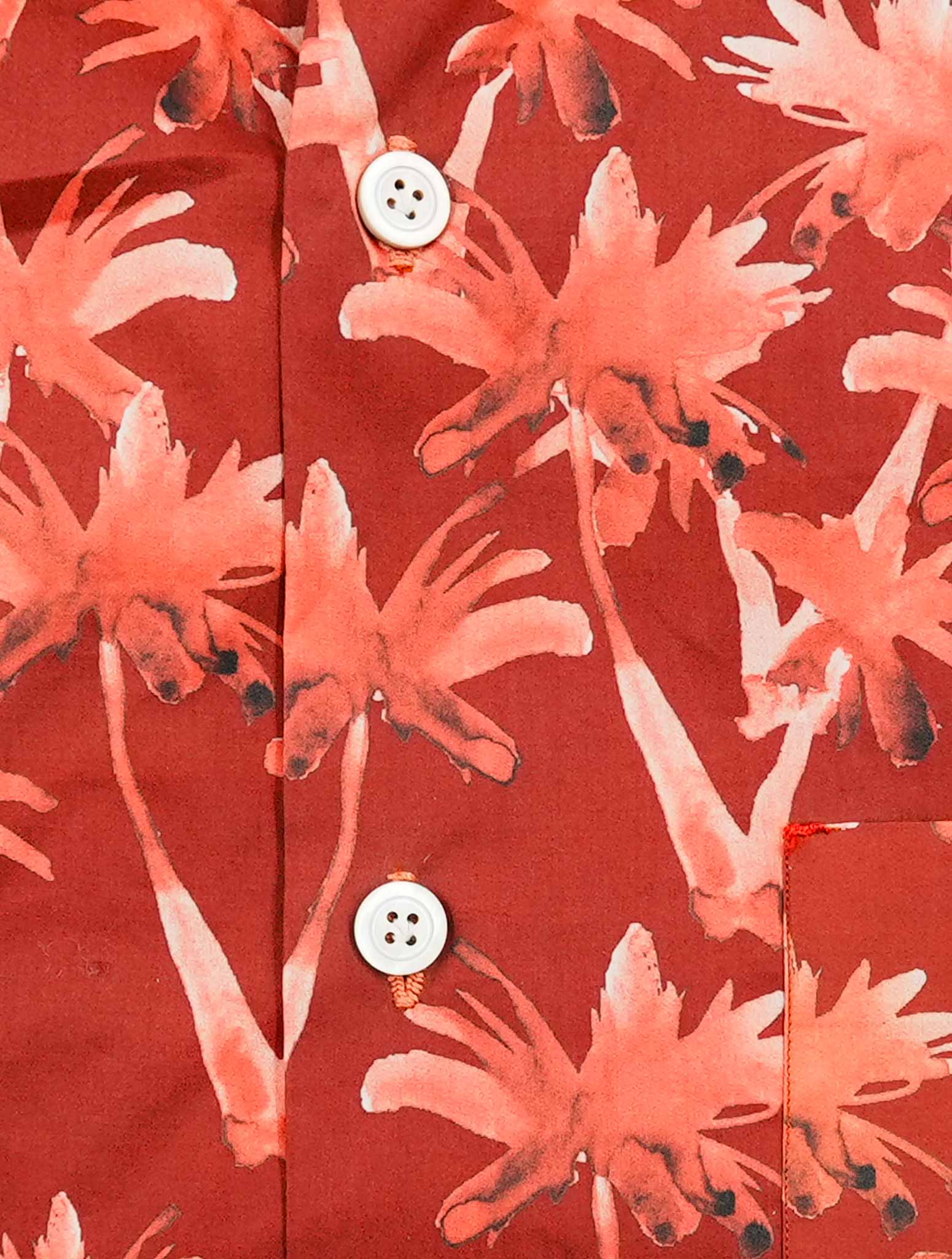 Kiton Red Cotton Shirt