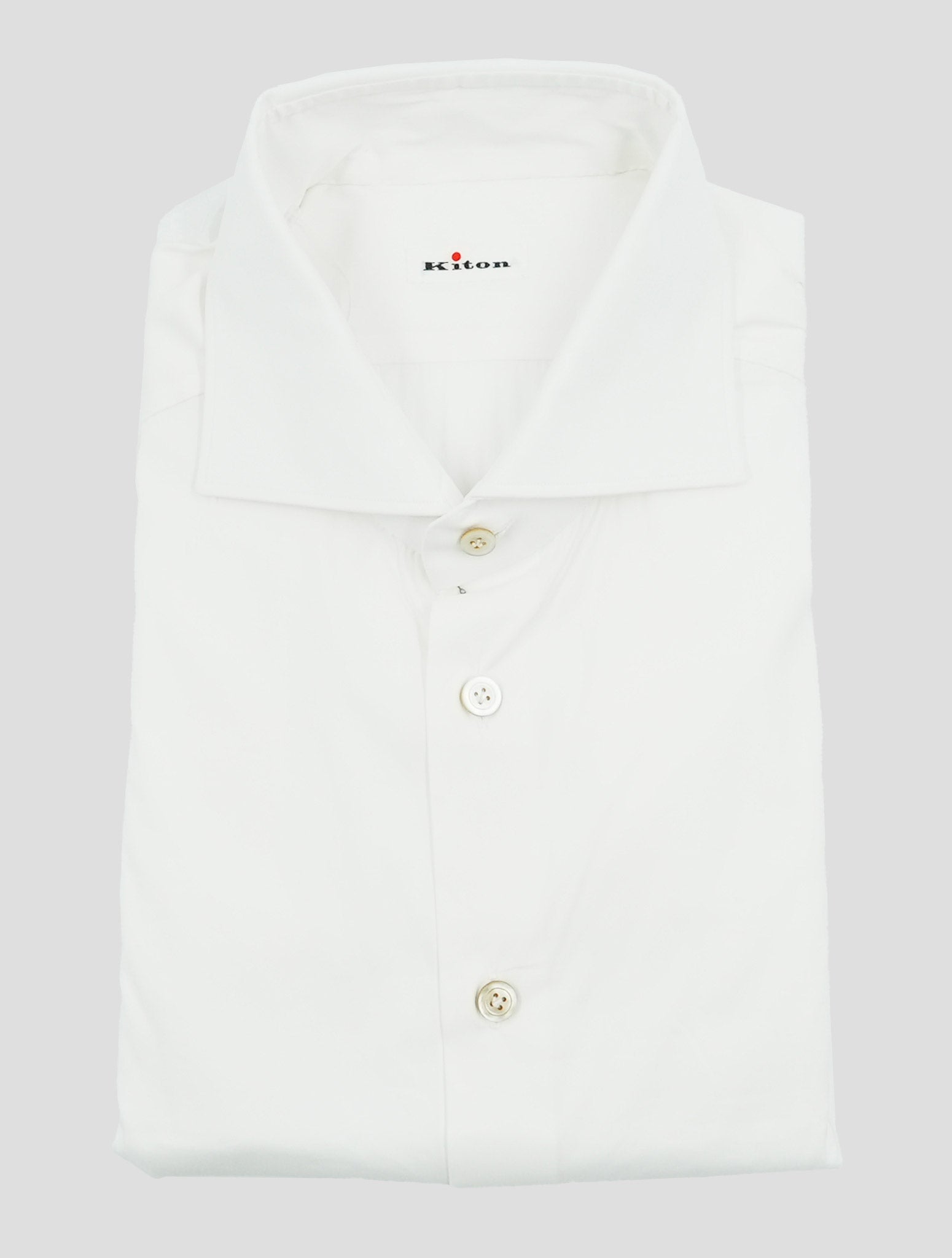 Kiton White Cotton Pa Ea Shirt